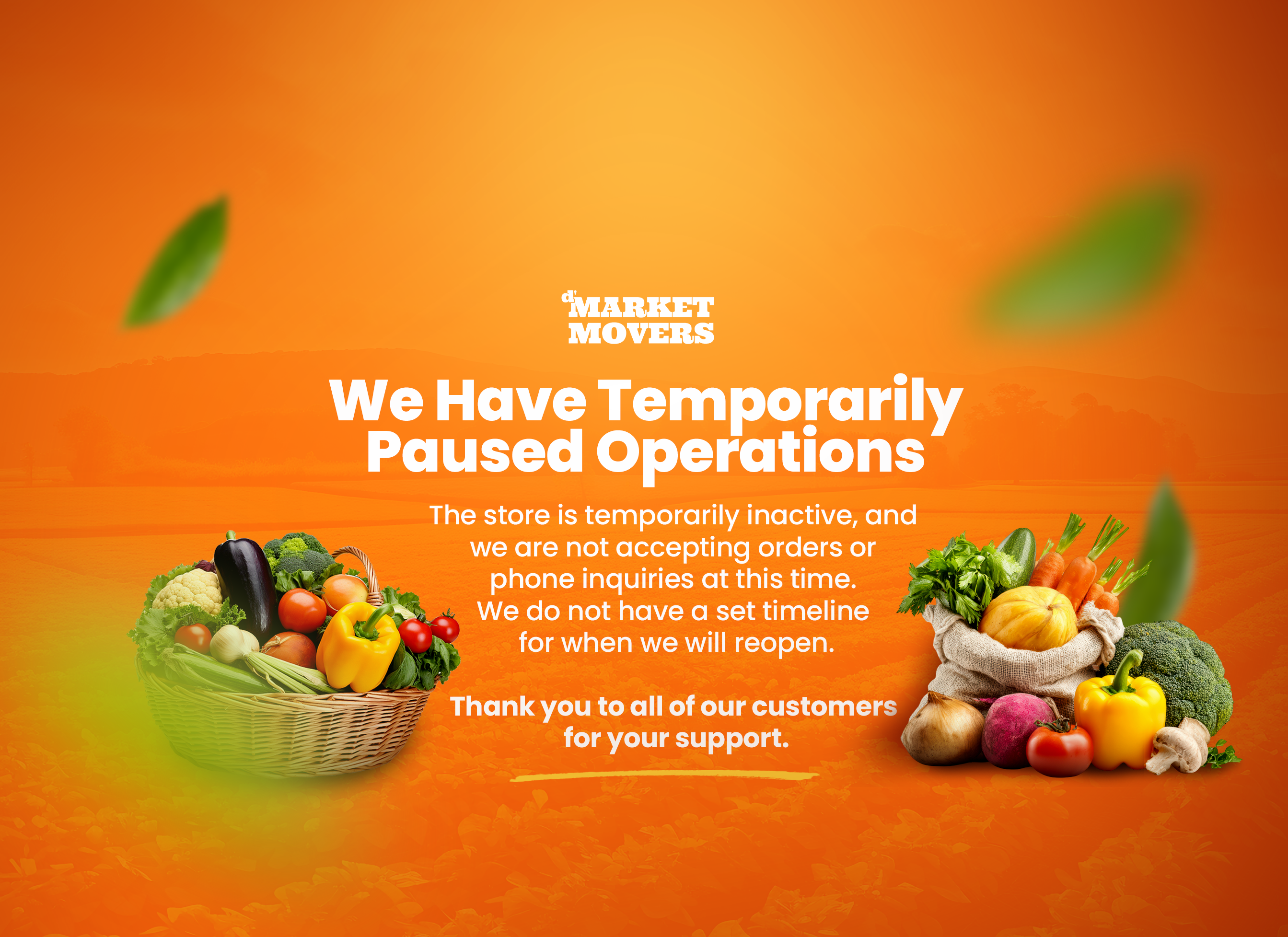 D Market Movers — We'll Be Back Soon